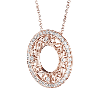 Verragio 18K Gold Diamond Morgan Filigree Pendant Necklace