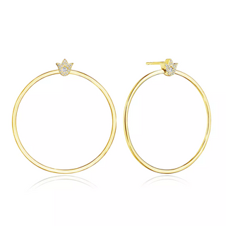 Verragio 18K Gold Diamonds Hoop Earrings