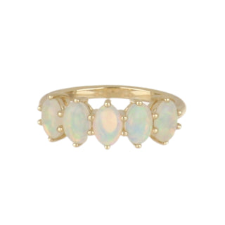 Tenenbaum Workshop 14K Gold Opals 5 Stone Ring