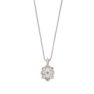 Buccellati Two-Tone 18K Gold Diamonds Pendant Necklace