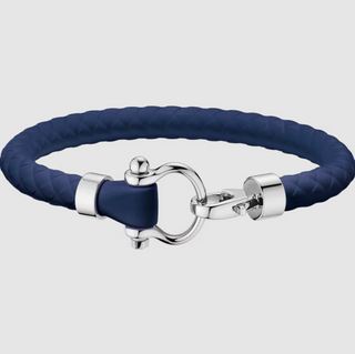 Omega Blue Stainless Steel Braided Bracelet