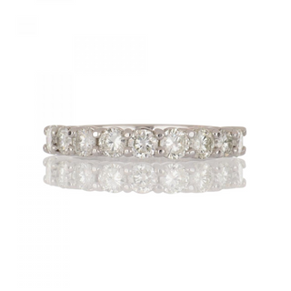 Tenenbaum Workshop White 14K Gold Round Brilliant-Cut Diamonds Half Band