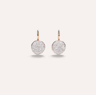 Pomellato Two-Tone 18K Gold Diamonds Drop Earrings