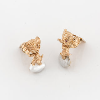 Ruser 14K Gold Cufflinks with Pearls