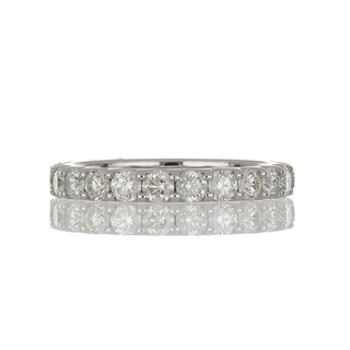 Tenenbaum Collection White 14K Gold Round Brilliant-Cut Diamonds Eternity Band