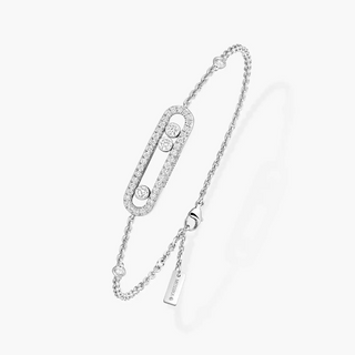 Messika 18K White Gold Baby Move Pavé Diamond Bracelet