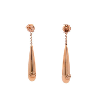 Antonio Papini 18K Rose Gold Drop Earrings with Diamonds