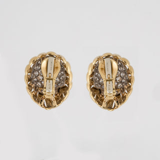 David Webb Yellow G&PT Diamonds Clip Earrings