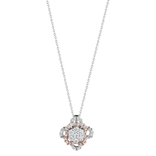 Verragio Two-Tone 18K Gold Diamonds Pendant Necklace