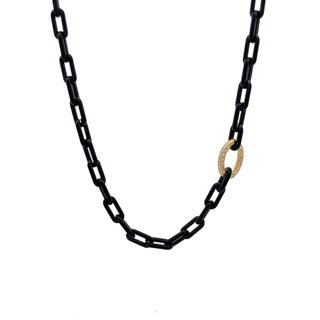 Antonio Papini 18K Gold Diamond Link Necklace