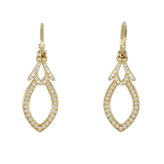 Verragio 18K Gold Diamond Drop Earrings