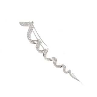 Van Cleef & Arpels 18K White Gold Diamonds Pin