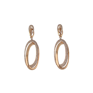 Tenenbaum Collection 18K Rose Gold Diamond Drop Earrings