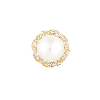 Vintage/Estate 18K Gold South Sea Pearl Other with Diamonds