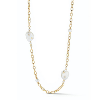 Trianon 18K Gold Freshwater Pearl Chain with Pearl with Pearls