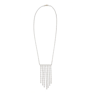 Vintage/Estate 18K White Gold Diamonds Fringe Necklace