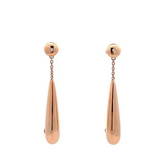 Antonio Papini 18K Rose Gold Drop Earrings with Diamonds