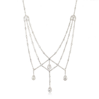 Platinum Diamonds Bib Necklace