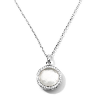 Ippolita Sterling Silver Mother Of Pearl Pendant Necklace with Diamond