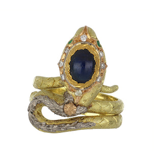 Two-Tone Gold & Silver Sapphire Other with Diamonds