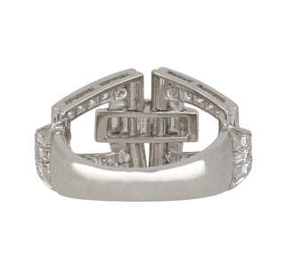 Tenenbaum Workshop Platinum Diamond Buckle Ring