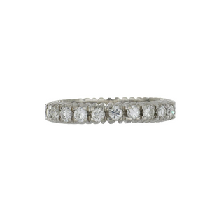 Retro Platinum Round Cut Diamonds Eternity Band