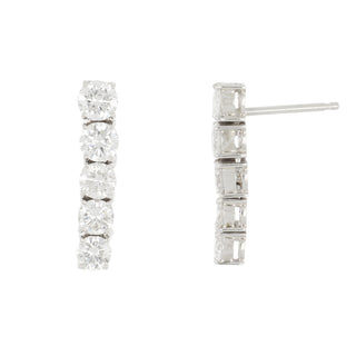 Tenenbaum Workshop Platinum Diamond Drop Earrings