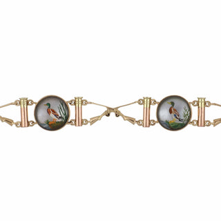 Two-Tone 14K Gold Rock Crystals Station Bracelet