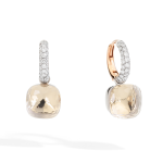 Pomellato Two-Tone 18K Gold Topazes Drop Earrings with Diamonds