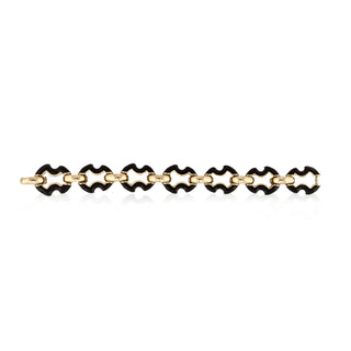 1980s David Webb 18K Gold Open Link Bracelet