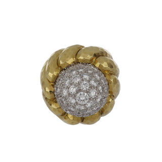 David Webb Yellow G&PT Diamonds Dome Ring