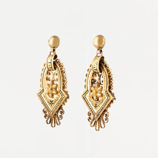 Vct 14K Gold Drop Earrings