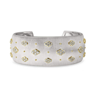 Buccellati Two-Tone 18K Gold Diamonds Cuff Bracelet