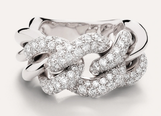 Pomellato 18K White Gold Diamonds Cluster Ring