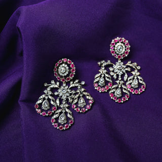 Estate Fred Leighton Ruby and Diamond Girandole Earrings