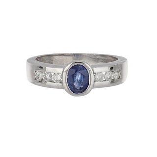 Vintage/Estate 18K White Gold Sapphire Other with Diamonds