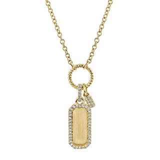 Shy Creation 14K Gold Diamond Pendant Necklace