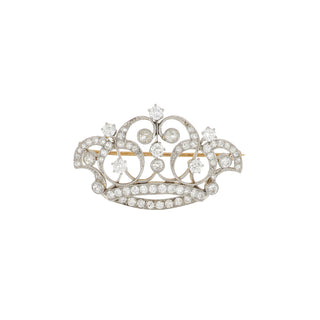 Two-Tone Gold & Platinum Diamond Brooch