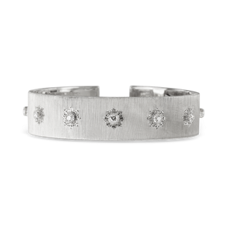 Buccellati 18K White Gold Diamonds Bangle Bracelet