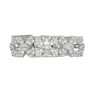 Vintage/Estate Platinum Diamonds Link Bracelet