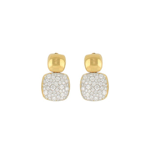 Antonio Papini 18K Gold Diamond Drop Earrings