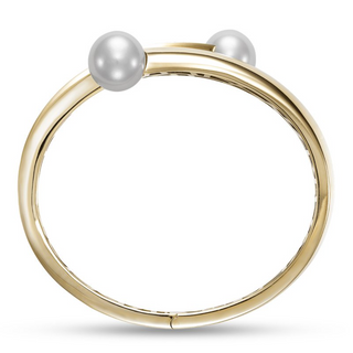 Mastoloni 14K Gold Freshwater Pearl Cuff Bracelet