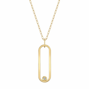 Michael M Yellow 14K Gold Round Cut Diamond Drop