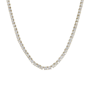 Vintage/Estate 14K Gold Diamonds Line Necklace