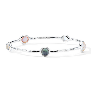 Ippolita Sterling Silver Rock Crystal Bangle Bracelet with Mother Of Pearl