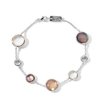 Ippolita Sterling Silver Rock Crystal Station Bracelet with Mother Of Pearl