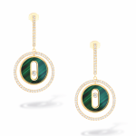 Messika 18K Gold Malachites Drop Earrings with Diamonds