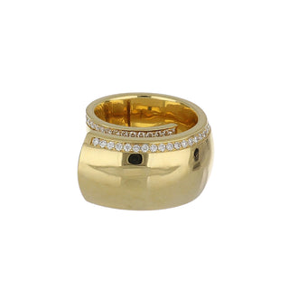 Antonio Papini Yellow 18K Gold Diamond Cocktail Ring