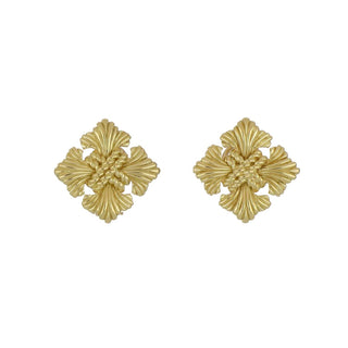 1990s 18K Gold Clip Earrings