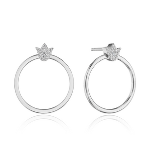 Verragio 18K White Gold Diamond Drop Earrings